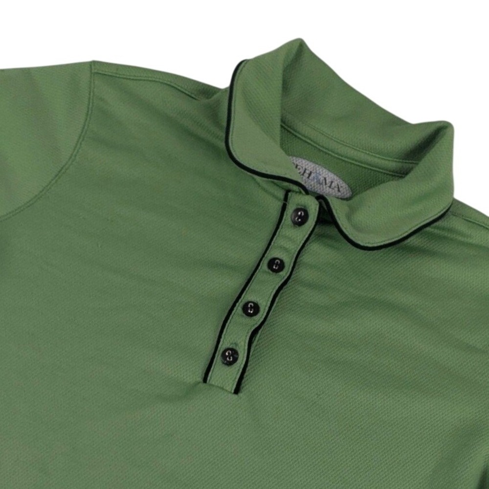 Tehama Womens Green Coolplus Performance Polo Shirt Short Sleeve Size M